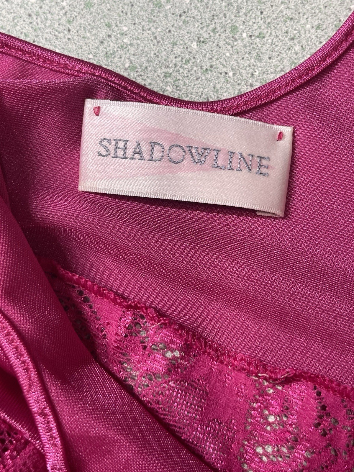 Vintage Shadowline Nylon Spandex Lace Nightgown Large Long Maxi Sheer Fairy USA