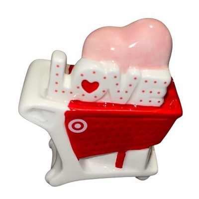 Target Spritz LOVE Heart Cart Ceramic Candy Dish Figurine Valentine Decor Viral