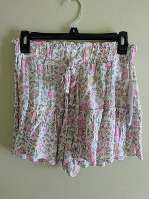 NWT Skirty Shorts Floral Soft Flowy Pleated Shorts Sz M Jr