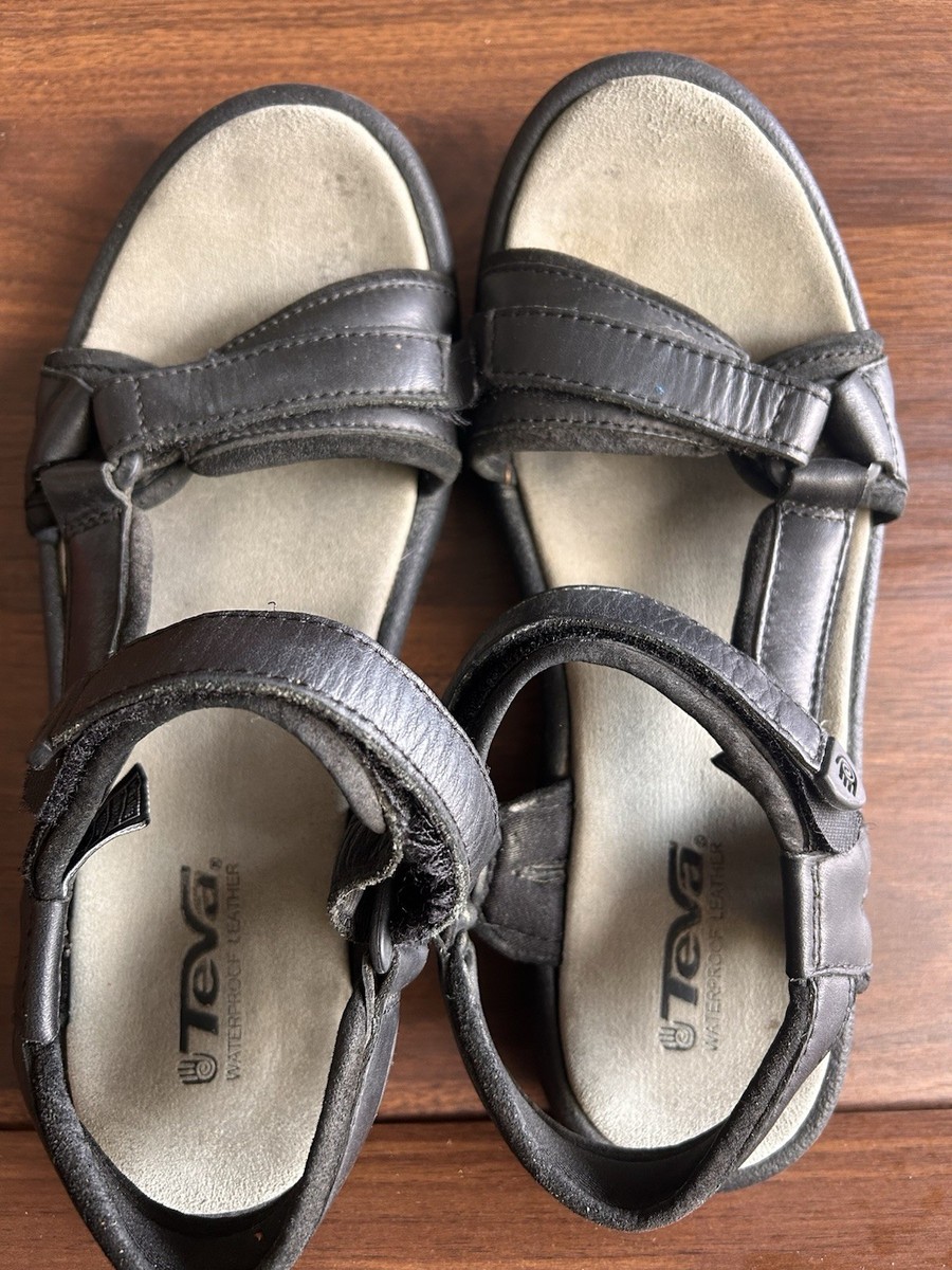 Vintage Teva Men\'s Black and Gray Strappy Sandals 1990s New. Discontinued Decade Vintage 90s Teva Original blue Nylon ankle strap sandals  main image 4