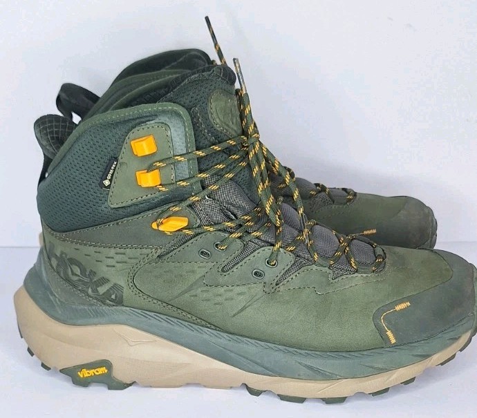 Hoka One One Kaha GTX Hiking Shoes Ankle High Green Men's 11 D