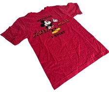 Disney Boys Official Mickey Mouse T-Shirt Red Short Sleeve Shirt Size Small