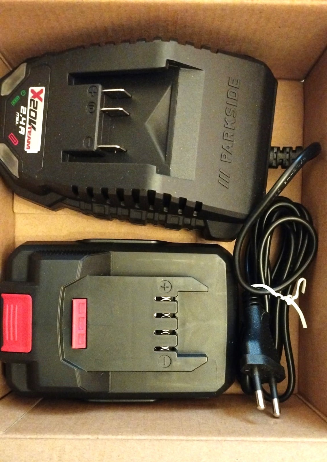 Batterie Parkside X20V Team avec chargeur rapide pour outils sans fil