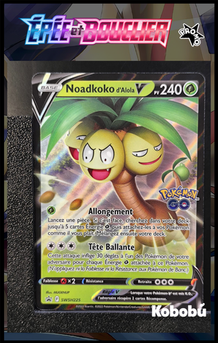 Carte Pokémon Jumbo Noadkoko D'Alola SWSH225 - Jumboost Épée Et Bouclier 10.5 - Pokémon GO - Carte Géante à Collectionner