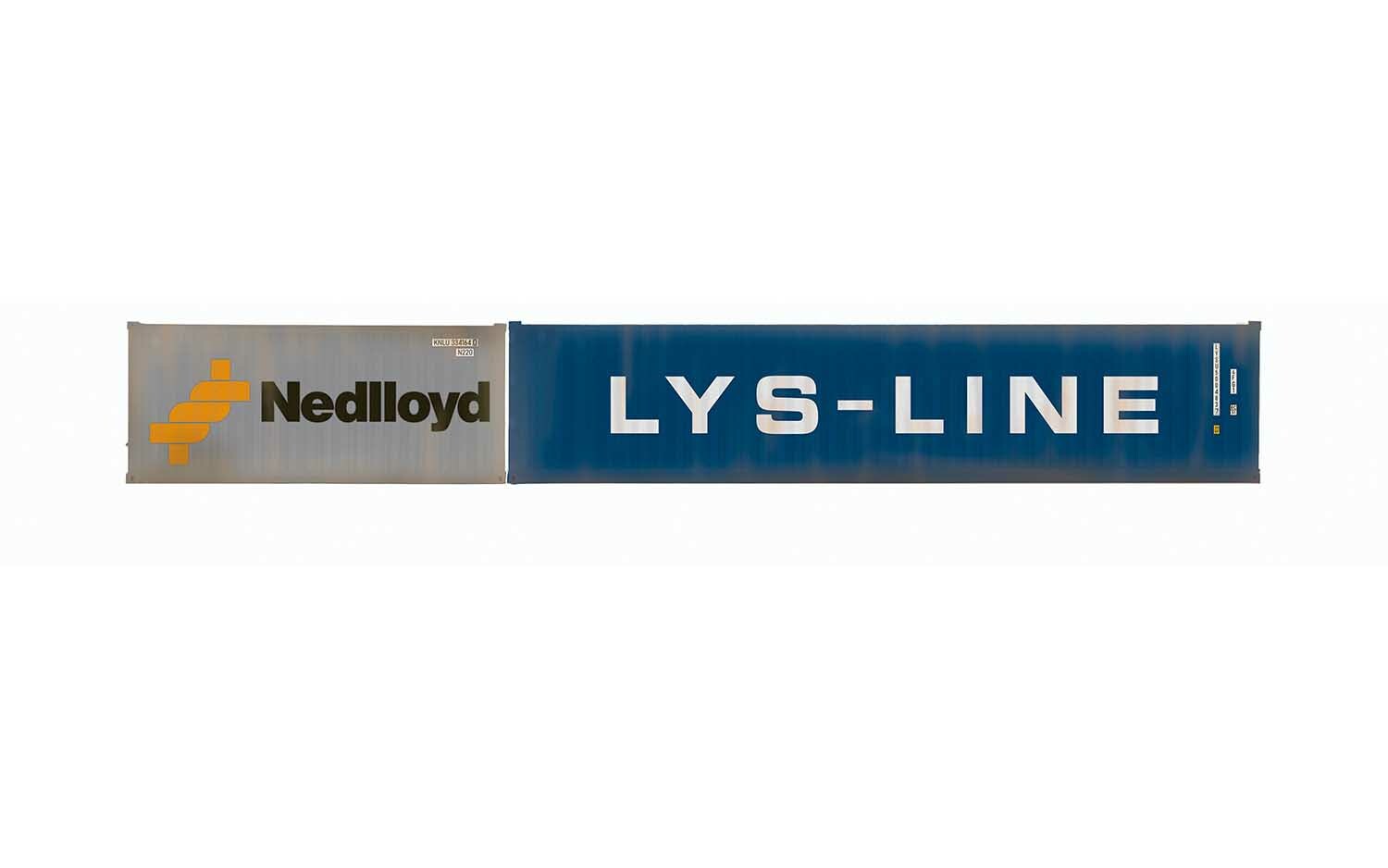 Hornby OO R60044 - Nedlloyd & LYS Container Pack, 1 x 20' and 1 x 40' Container