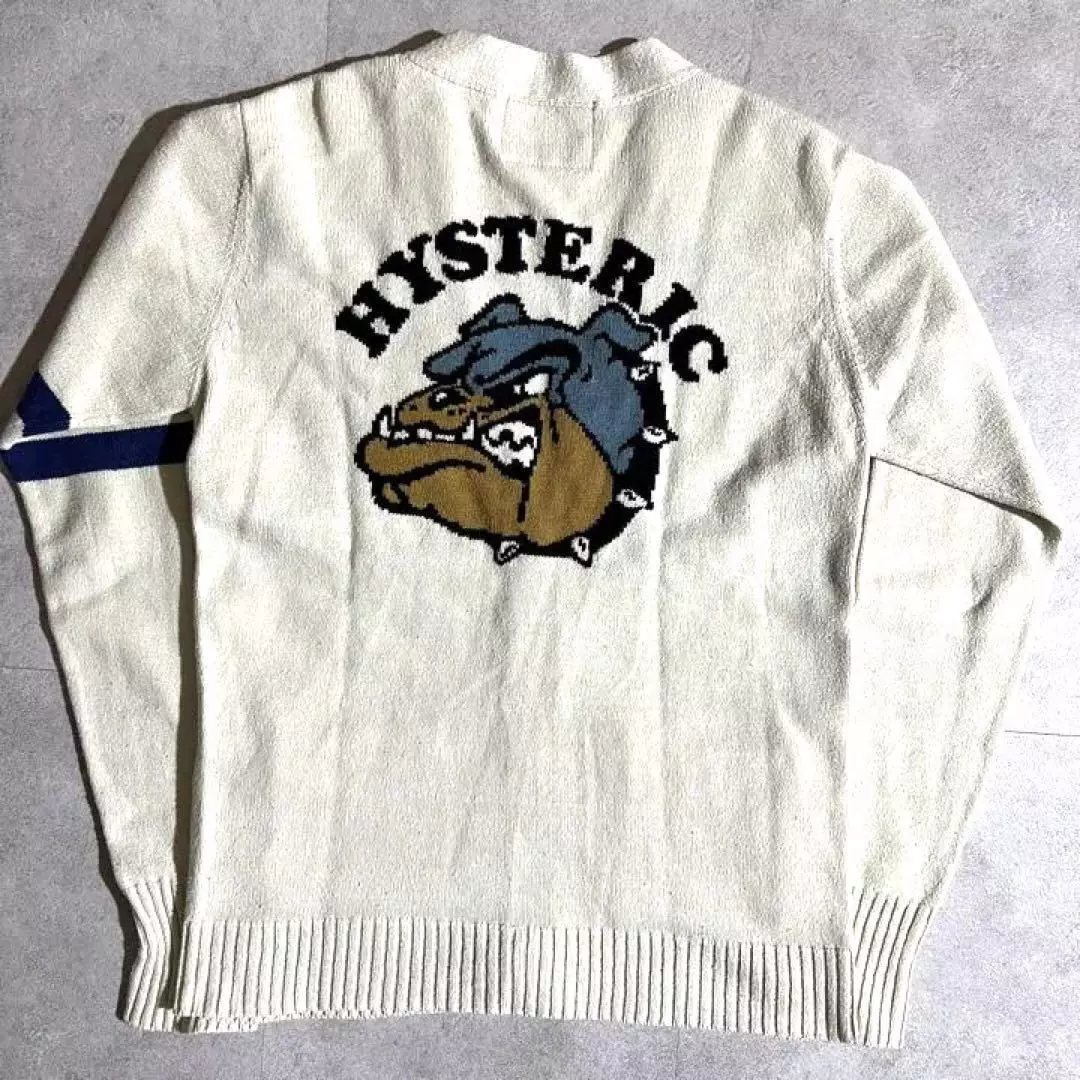 Hysteric Glamour Bulldog Cardigan White Size M Mens Tops Knitwear