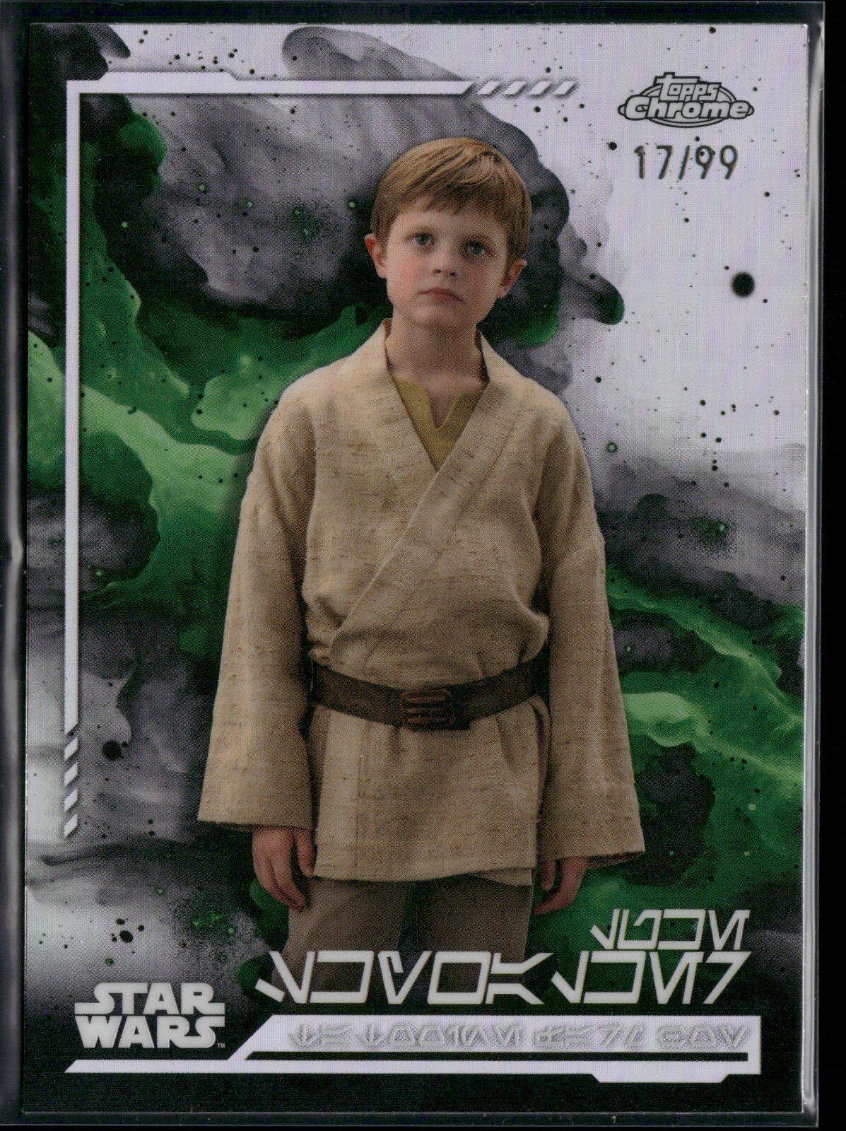 Star Wars Topps Chrome 2024 Card Refractor - Aurebesh /99 AV-70 Luke Skywalker