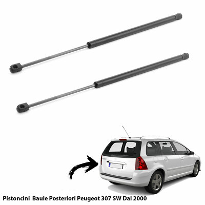 2 Pistoncini Portellone Compatibile Per Peugeot 307 SW (2001-2008) Ammortizzatori Cofano Posteriore. 8731F8, 9638605280 - Foto 9