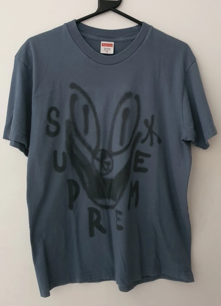 FW18 Supreme Smile Tee size M medium Slate T shirt blue