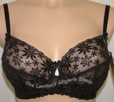 Image of Lepel Napoli 85601, Lace, Semi-Sheer, Underwired, Full cup Bra, Black Or Grape,