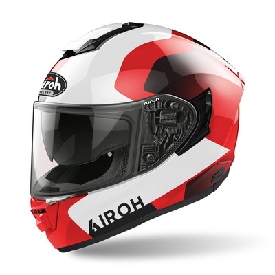 AIRROH ST.501 DOCK GLOSSY RED FULL FACE HELMET