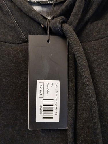Ruti Women's NWT Slow It Down Lounge Black Hoodie Sweatshirt Size M/L - Picture 4 of 8