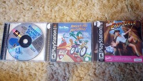 PlayStation 1 console with games