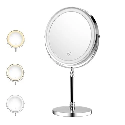 Vanity mirror with touch screen outlet