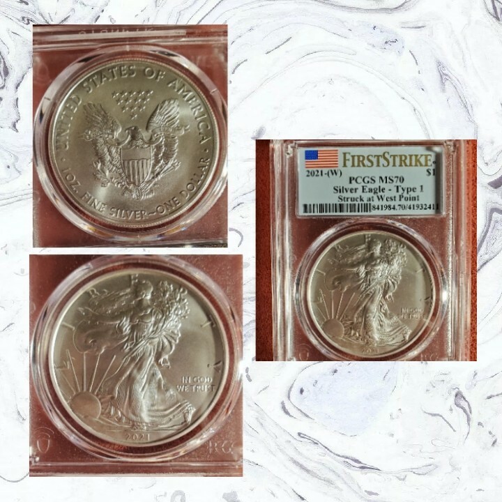 PCGS MS70 2021-(W) First Strike Type 1 Silver Eagle BEAUTY our