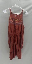 burnt orange cold shoulder floral tank dress sale discount viral gift wknd-a340k