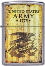 Zippo 49315 U.S. Army 1775 Street Chrome
