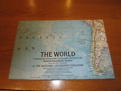 THE WORLD Map - Dec 1970 - National Geographic Magazine - Scale  1:39,283,200 | eBay