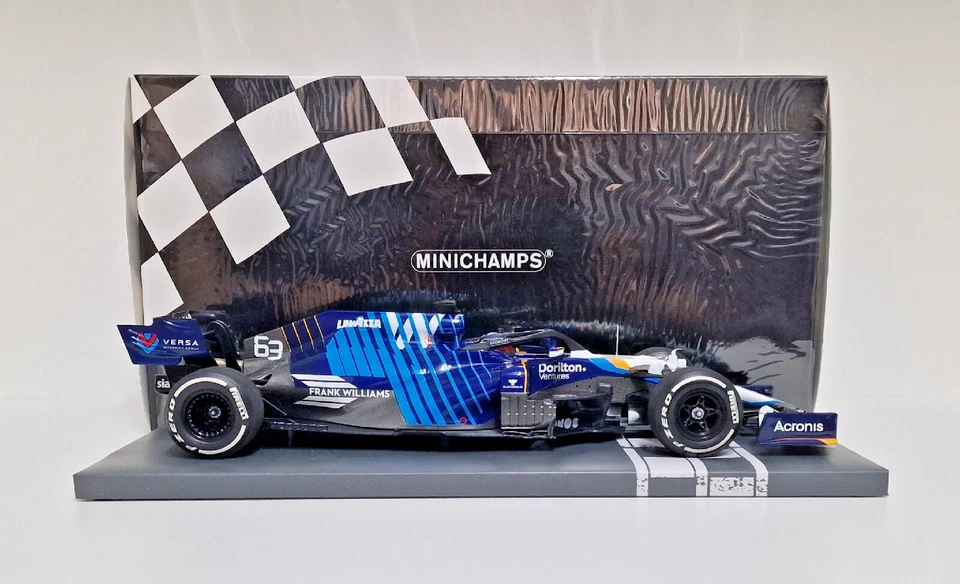 MINICHAMPS 1:18 MODELLINO AUTO F1 WILLIAMS FW43B RUSSELL SAUDI ARABIAN GP 2021 - Immagine 3 di 4