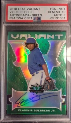 Vladimir Guerrero Jr Rookie RC 2018 Valiant Auto /99 PSA 10 💎 *Pop 1* 👀🤯✅
