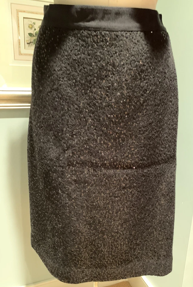 Saia de festa Boden lantejoulas de lã preta 12 L