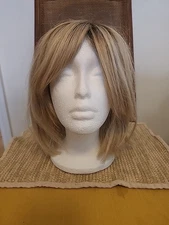 Noriko Milan Wig in Creamy Toast Rooted Blonde Color Medium Length 1658G Aderans