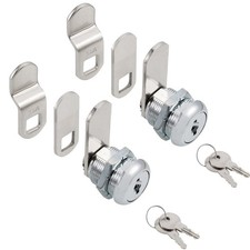 Cabinet Cam Locks Keyed Alike, 5/8  Cylinder for 5/8 Inch, Chrome