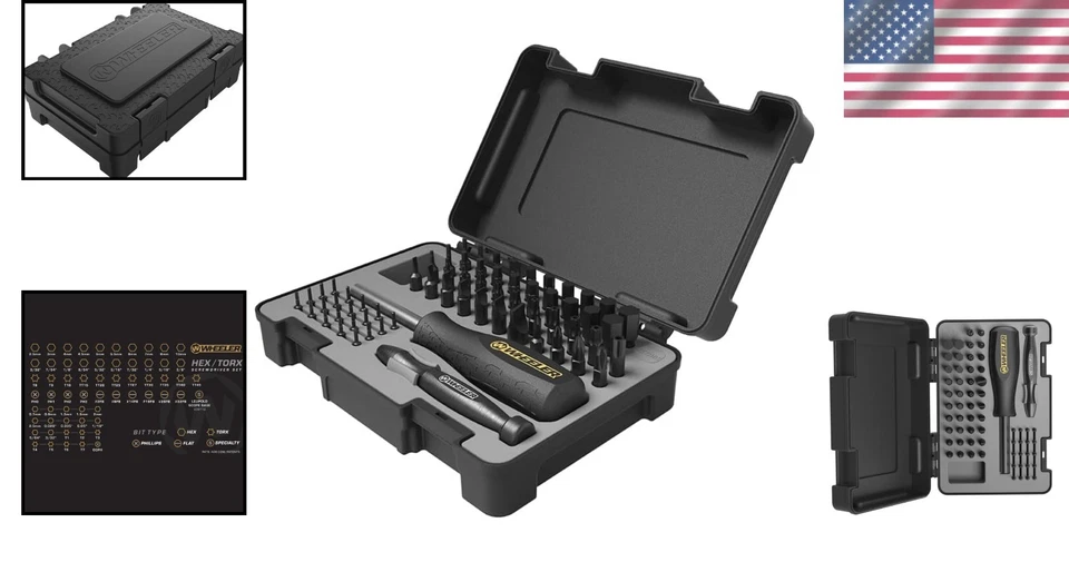 Comprehensive 65-Piece SAE/Metric Hex & Torx Screwdriver Set with Magnetic Tips - Image 2 of 4