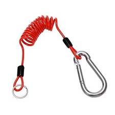 4ft Breakaway Trailer Cable - Coiled Spring Wire, Emergency 1 Pack 4 Foot 4ft Breakaway Trailer Cable - Coiled Spring Wire, Emergency 1 Pack 4 Foot - Image 1