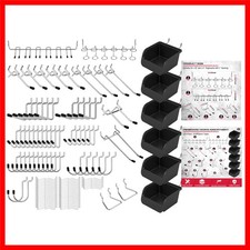 Ultimate 121-Piece Pegboard Hooks Set, Pegboard Accessories with Metal Hooks,...