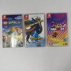 Nintendo Switch Games Lot Pokémon Sword NBA 2K24 LEGO Worlds Tested