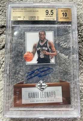2012-13 Panini Limited - Kawhi Leonard Jersey #002/349 BGS 9.5