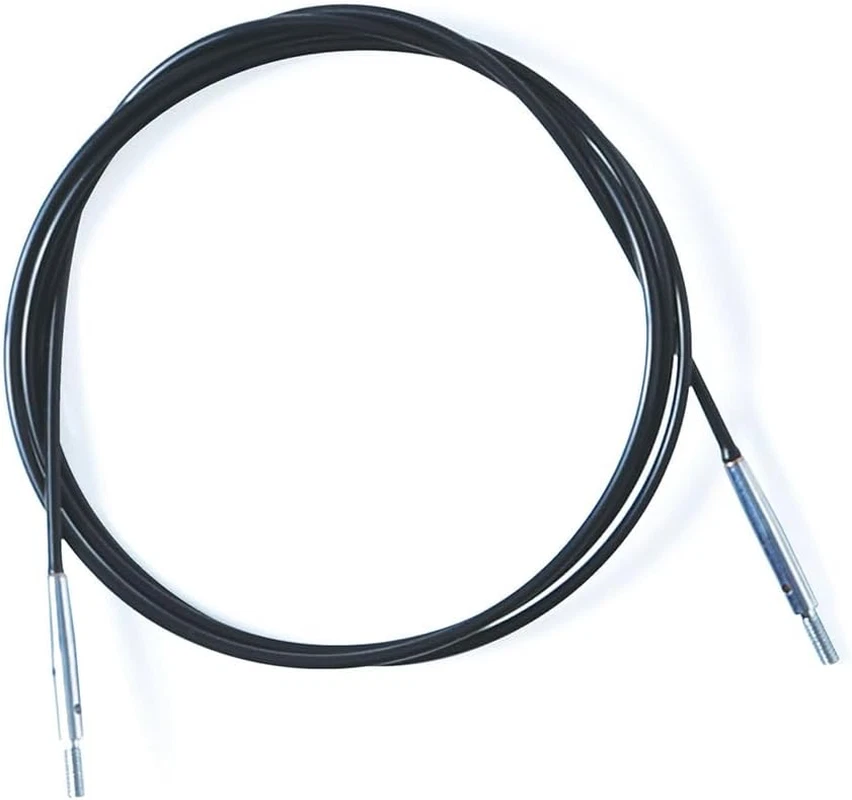 - Acciaio Inox Nero/Argento 360° Cavo Girevole Intercambiabile per Ago Da 40Cm - Immagine 4 di 4