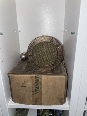 Tannoy London Patented Vintage Microphone Mikrofon Bullet Egg Copper Bronze OVP