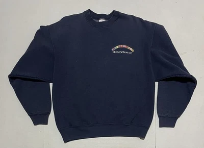 Sudadera De Colección Ernst & Young LLP EY Azul Marino Bandera Logo Fruta del Telar L - Imagen 1 de 4