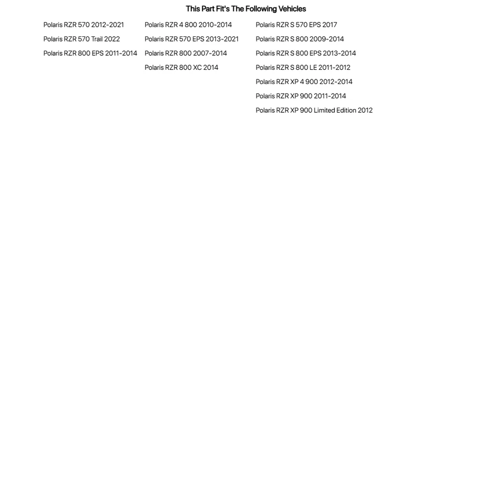 Ventana trasera Tusk UTV para Polaris RZR S 570 EPS 2017 Foto 4 de 4