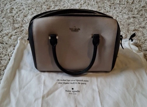 Borsa Kate Spade Bowler Nera Ecrù Nuova
