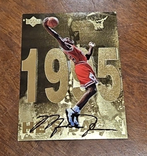 Michael Jordan 1998 Upper Deck Oversized Gold Foil 10 of 12, 1995