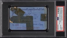 1956 PSA Ticket Pass Jackie Robinson Last HR/GM Wins Pennant DRYSDALE Debut2/2⚾️