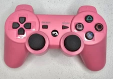 PS3 PLAYSTATION 3 Generic Pink Controller Untested No Cord -1728