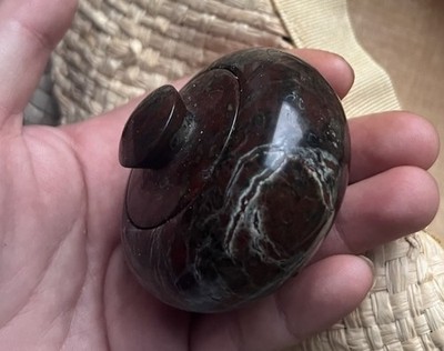 Antike Eidechse, Cornwall-Schlangentopf mit Deckel-Stuffbox