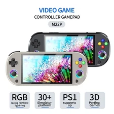 HD M22 PRO Handheld Game Console with Colorful Lighting for Home Gaming