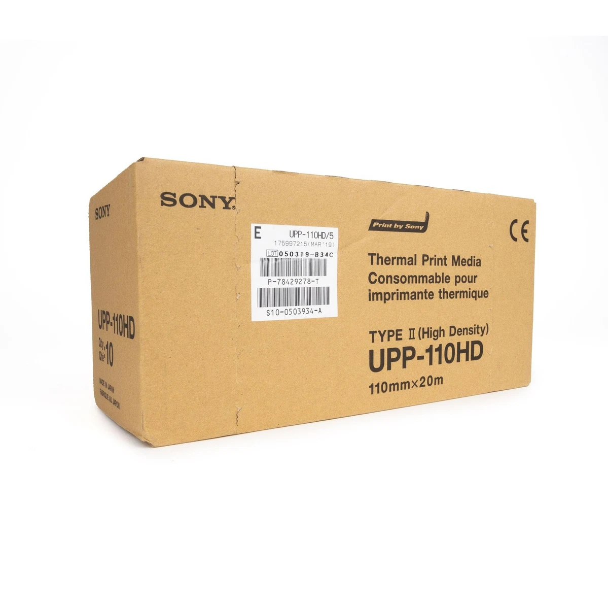10x Papel De Impresión Sony UPP-110HD 110Mm X 20M Tipo II HD
