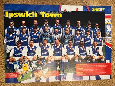 Hand Signed A3 Picture - Ipswich Town FC 1992/93 season - 14 signatures - Image 1 of 4