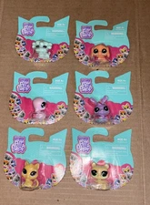 6 LPS Littlest Pet Shop Mini Scale Pets 2018 Hasbro Figures New Duck Rabbit Dog+