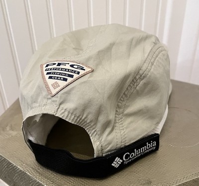RARE Columbia Performance Fishing Gear Tan Sun Baseball Hat With Pocket 