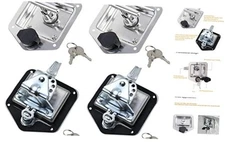 4Pcs Trailer Door Latch Rv Door Tool Box Lock with Gasket T-Handle Latch with 