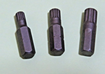 Spline 1/4'' Antrieb Sechskant Schraubendreher Einsatz Bits M5 M6 und M8 25mm 12 Punkt verzahnt