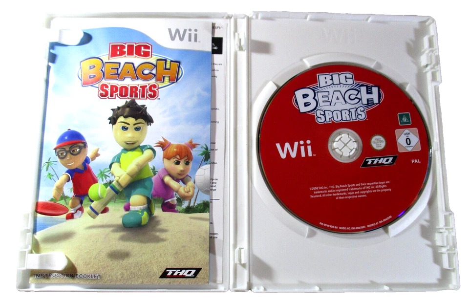 Big Beach Sports Big Beach Sports 2 Wii Games G PAL R4 2008 THQ + Manuals Tested - Image 3 of 4