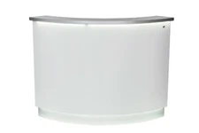 Reception Desk Curved Reception Area Counter Receptionist Desk JANUS in White